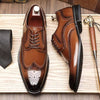 JASONSTAR Men's Brogue Cap Toe Oxford Shoes, Lace-Up Front Dress Shoes For Business Formal White Tie Occasions Shoes