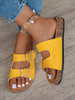Unisex Fashion Flat Slippers, Adjustable Double Strap